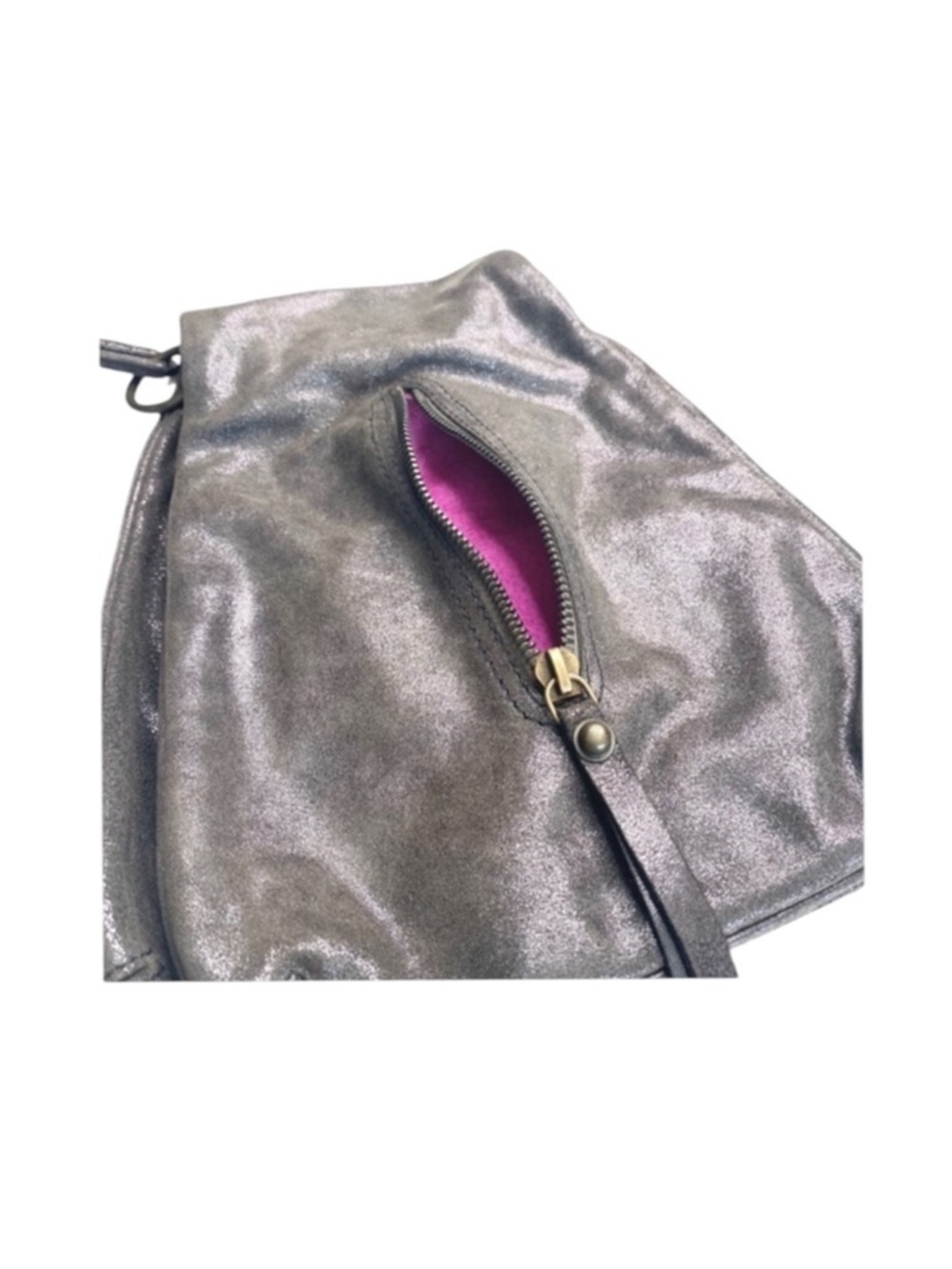 HTF: new Kale ༄ Diego Edgy Messenger Handbag Bag ༄ Mineral Metallic Leather ༄ - Picture 7 of 16
